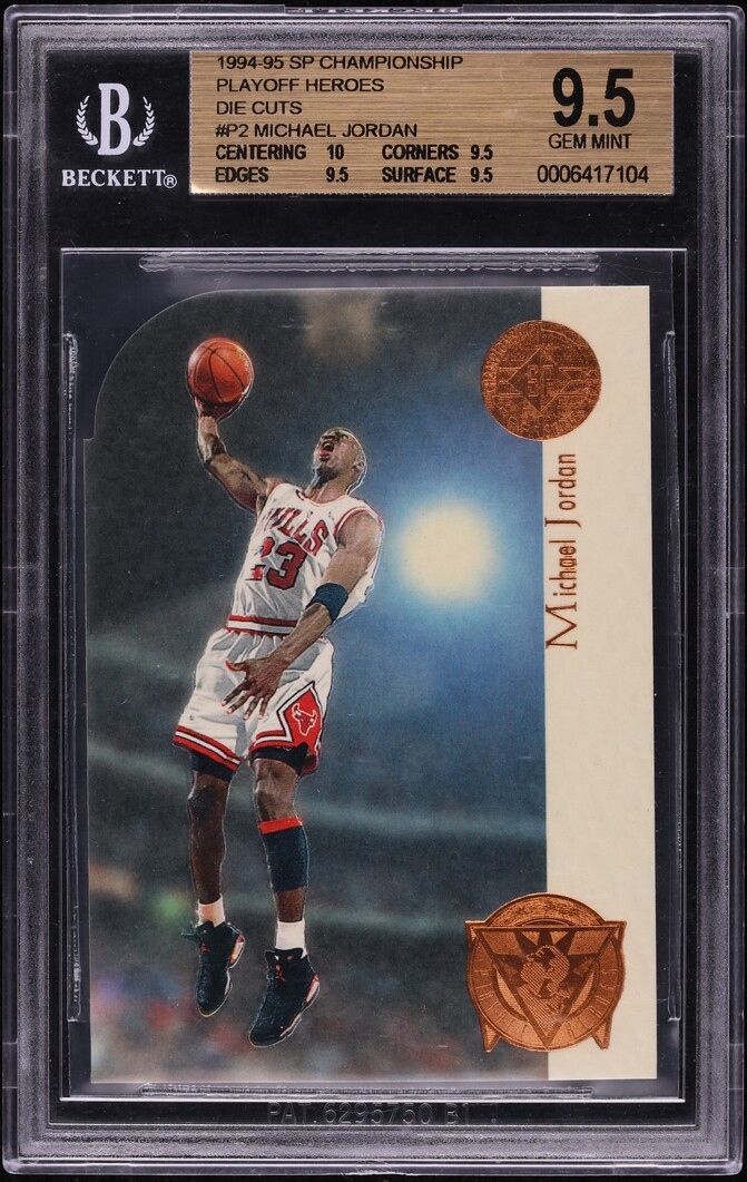 1994 SP Championship Playoff Heroes Die-Cut Michael Jordan #P2 BGS 9.5 GEM MINT