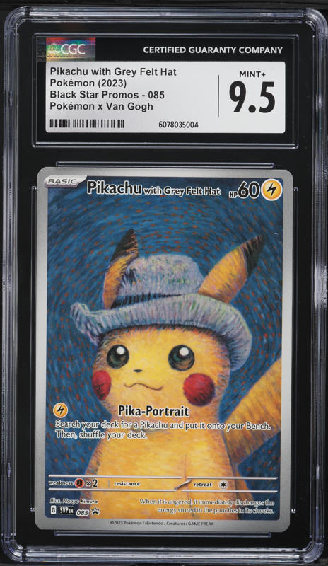 2023 Pokemon SV Black Star Promo Van Gogh Pikachu With Grey Felt