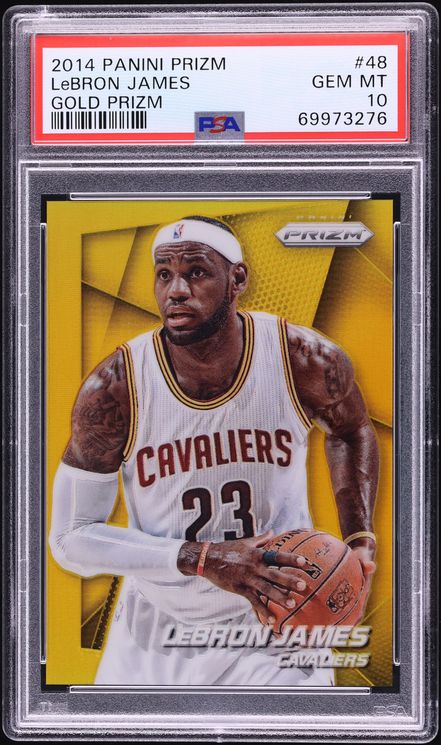 2014 Panini Prizm Gold LeBron James /10 #48 PSA 10 GEM MINT