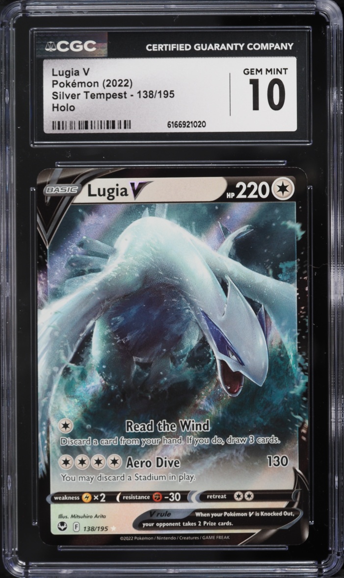 2022 Pokemon Sword & Shield Silver Tempest Holo Lugia V #138 CGC 10 GEM MINT