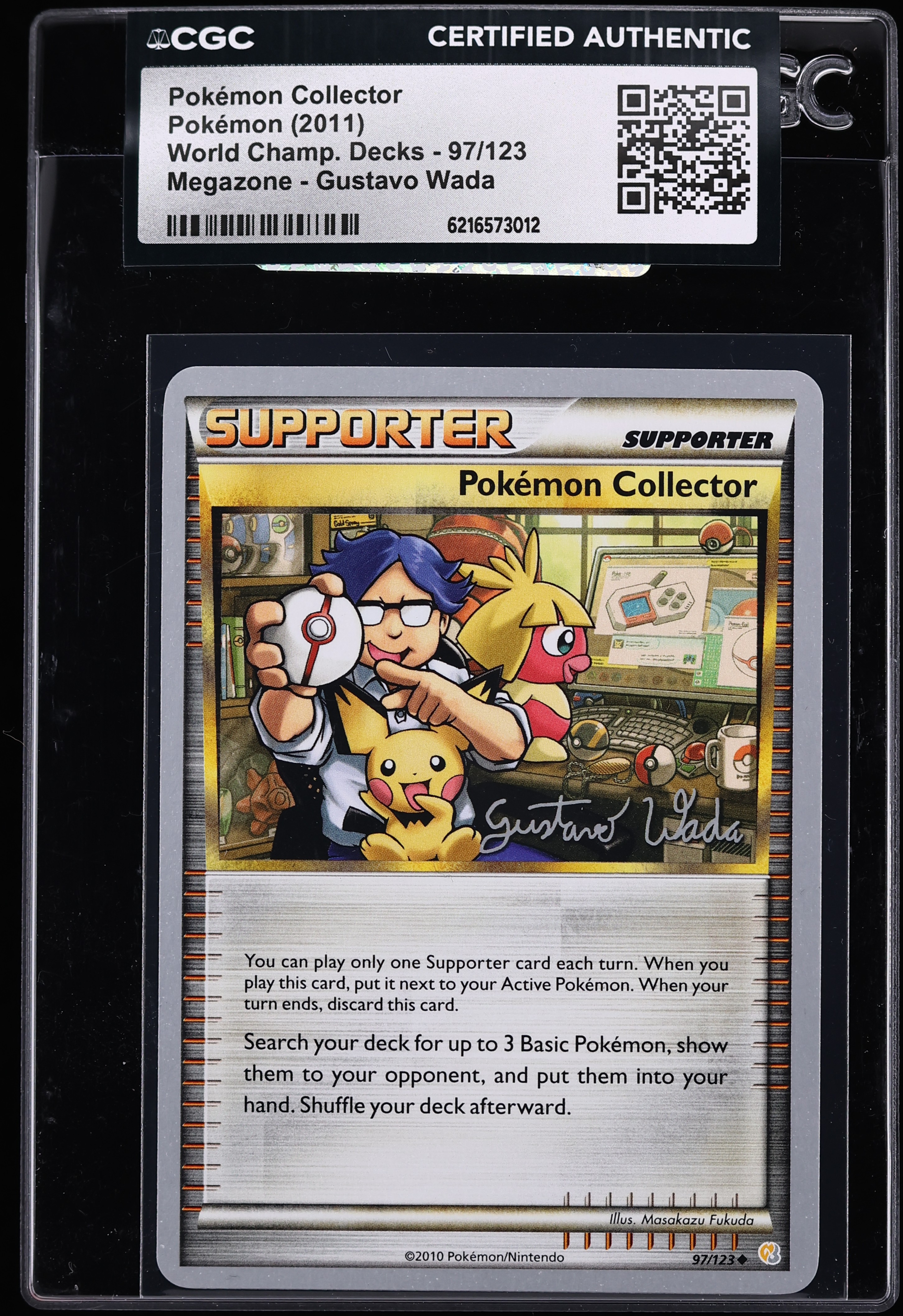 2011 Pokemon World Championships Decks Megazone Gustavo Wada Pokemon Collector #97 CGC AUTH