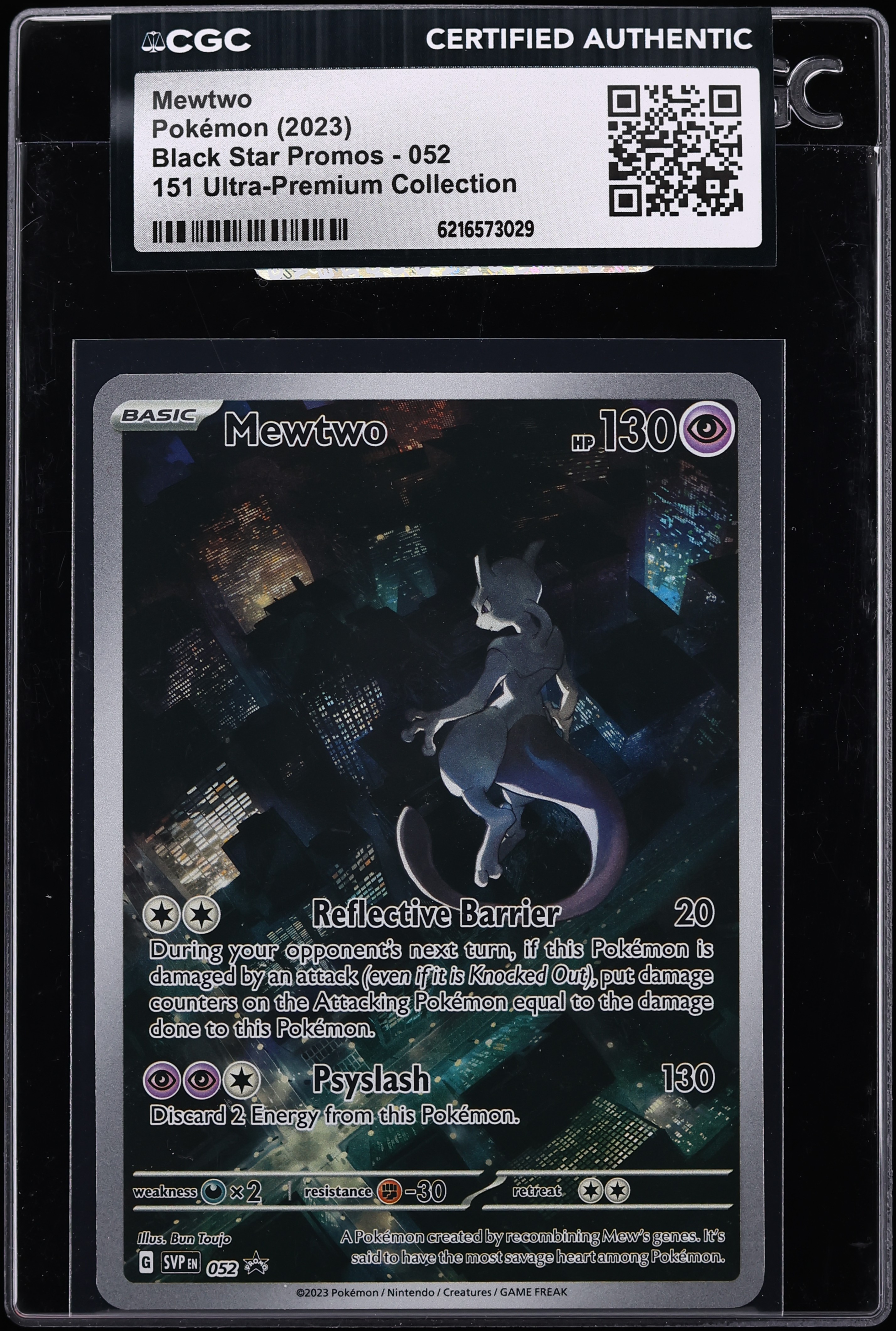 2023 Pokemon Scarlet & Violet Promo 151 Ultra Premium Collection Full Art Mewtwo #52 CGC AUTH