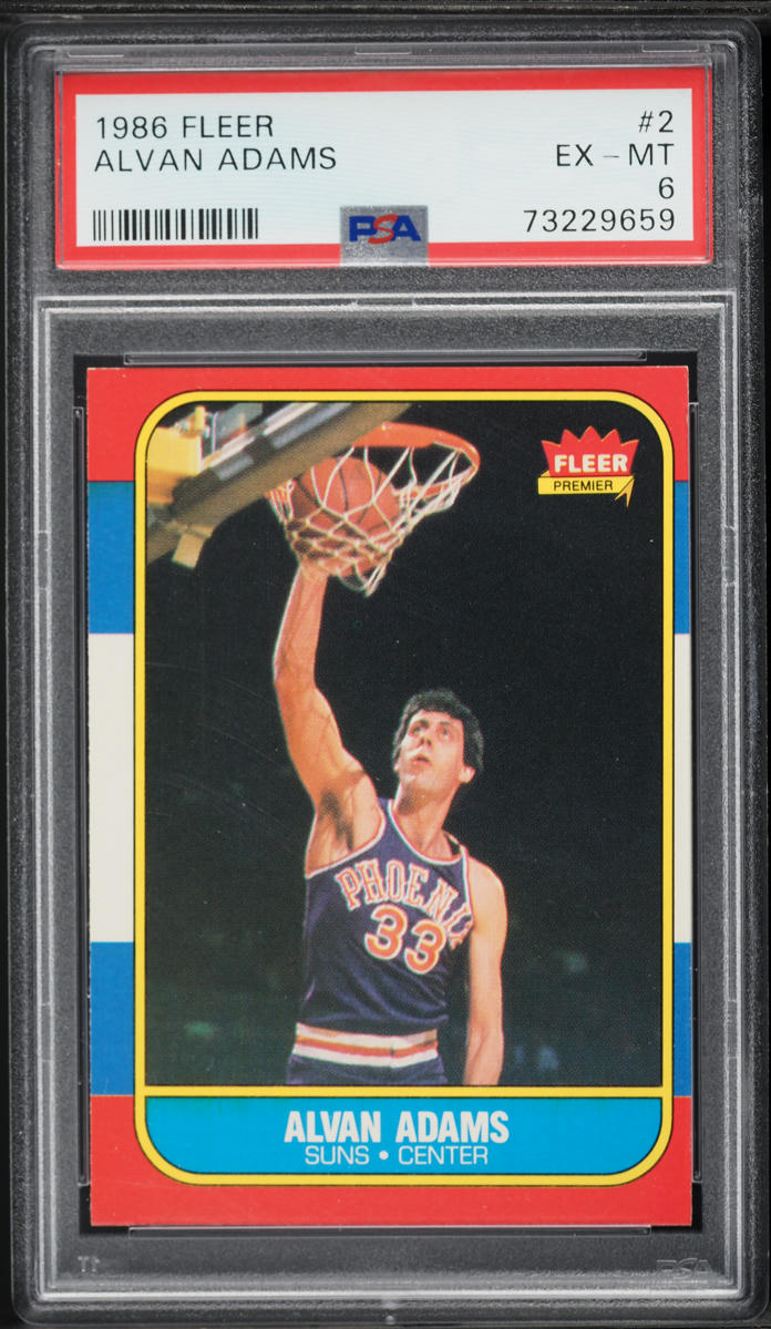 1986 Fleer Basketball Alvan Adams #2 PSA 6 EXMT