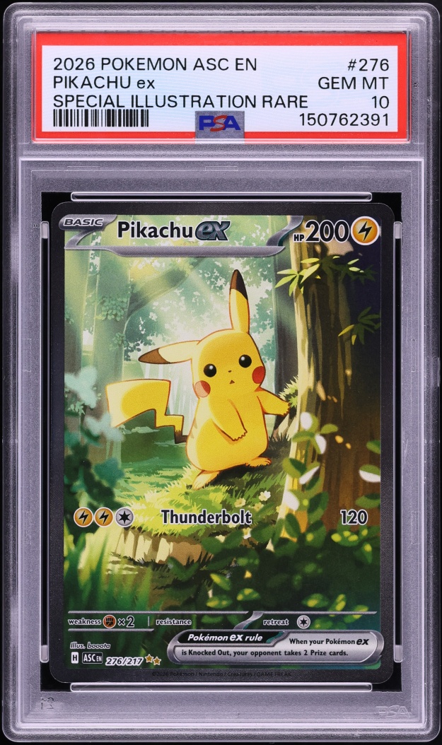2026 Pokemon Scarlet & Violet Ascended Heroes SIR Pikachu ex #276 PSA 10 GEM MINT