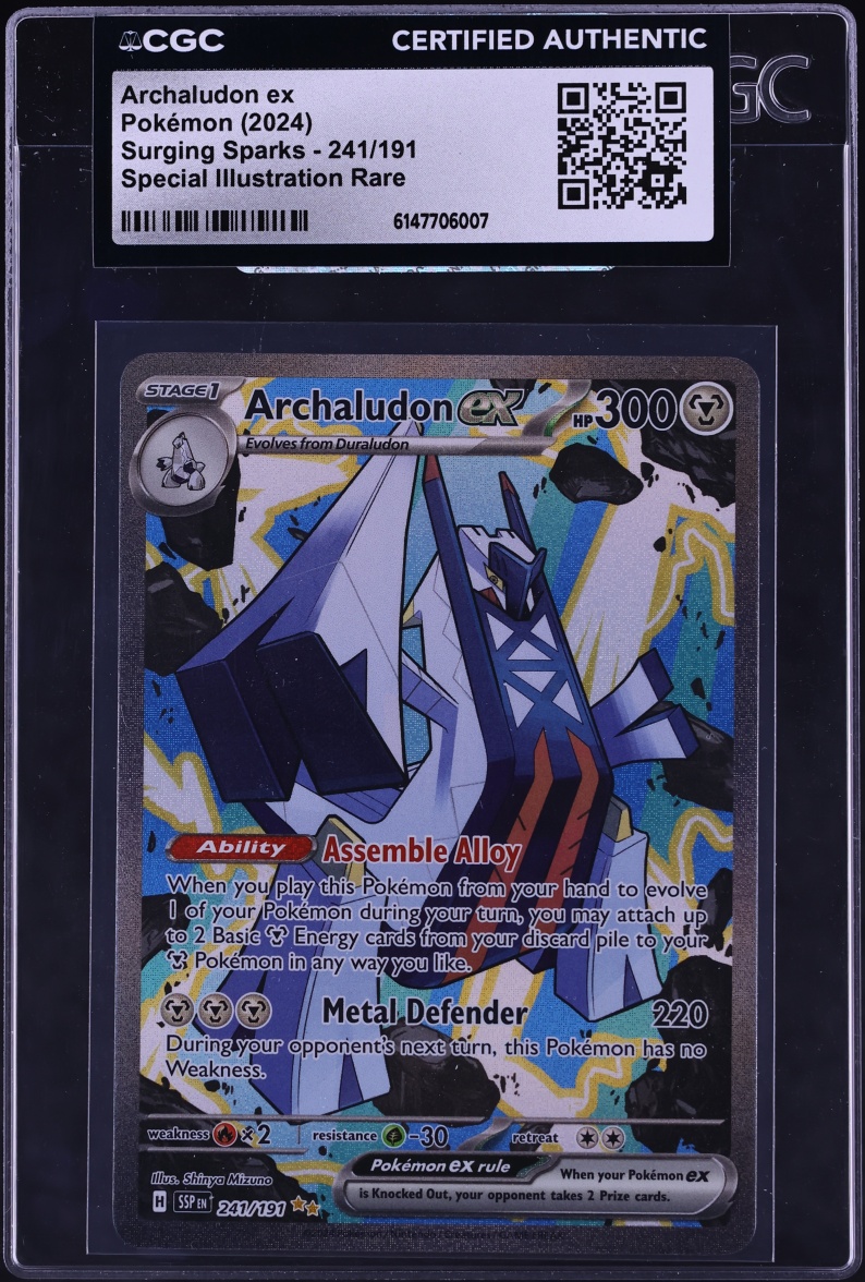 2024 Pokemon Scarlet & Violet Surging Sparks SIR Archaludon Ex #241 CGC AUTH