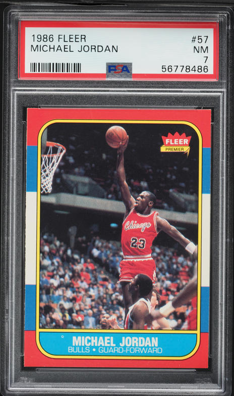 1988 Fleer Basketball Michael Jordan ALL-STAR #120 PSA 8 NM-MT on