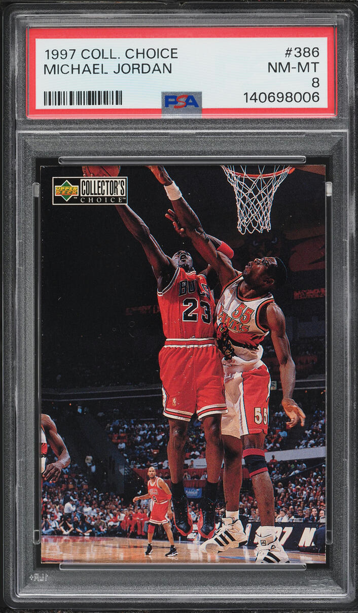 1997 Collector's Choice Michael Jordan #386 PSA 8 NM-MT