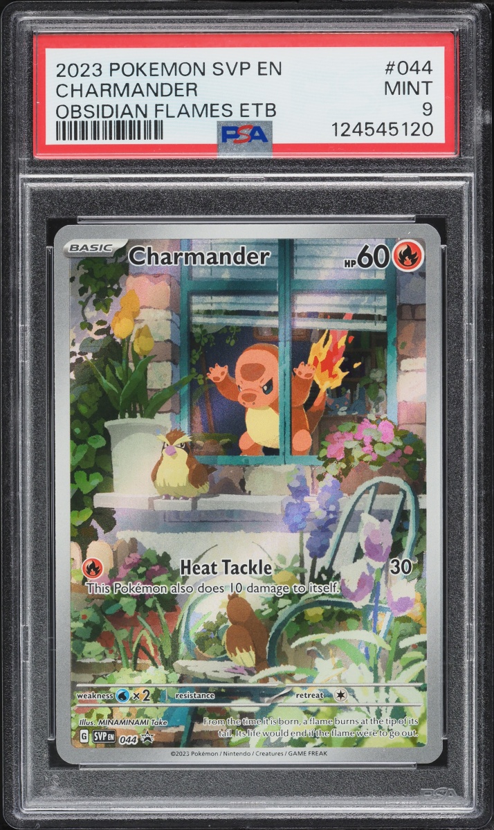 2023 Pokemon Scarlet & Violet Promo Obsidian Flames ETB Full Art Charmander #44 PSA 9 MINT