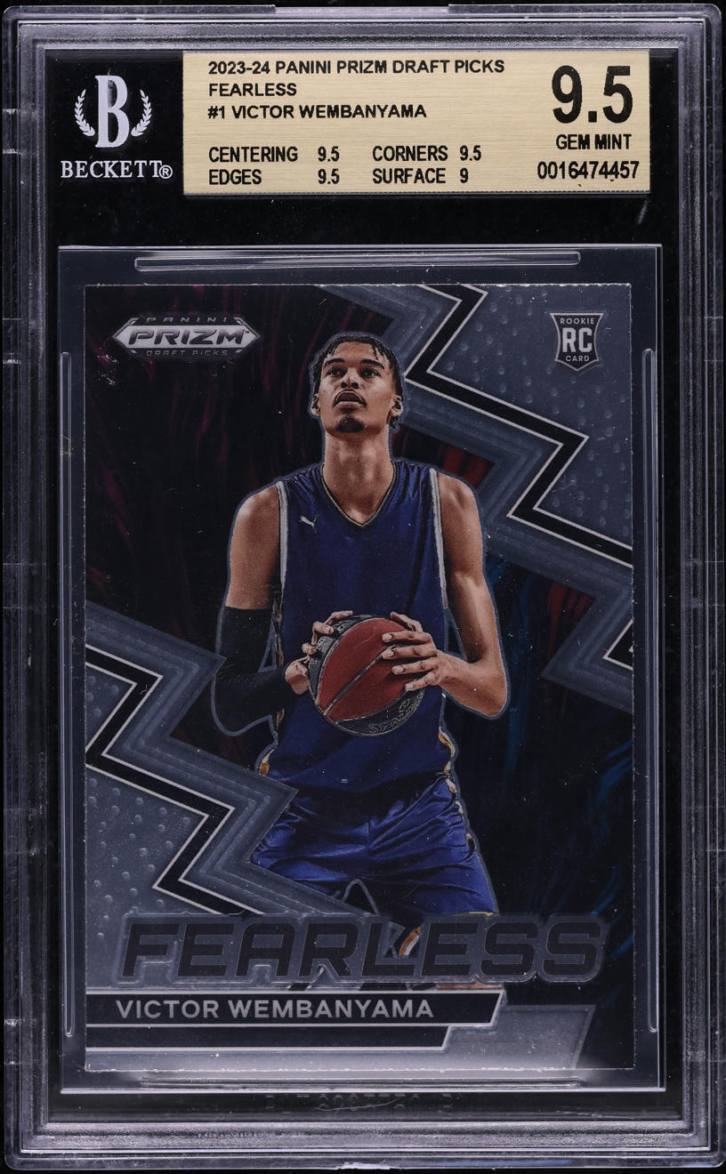 2023 Panini Prizm Draft Fearless Victor Wembanyama ROOKIE #1 BGS 9.5 GEM MINT