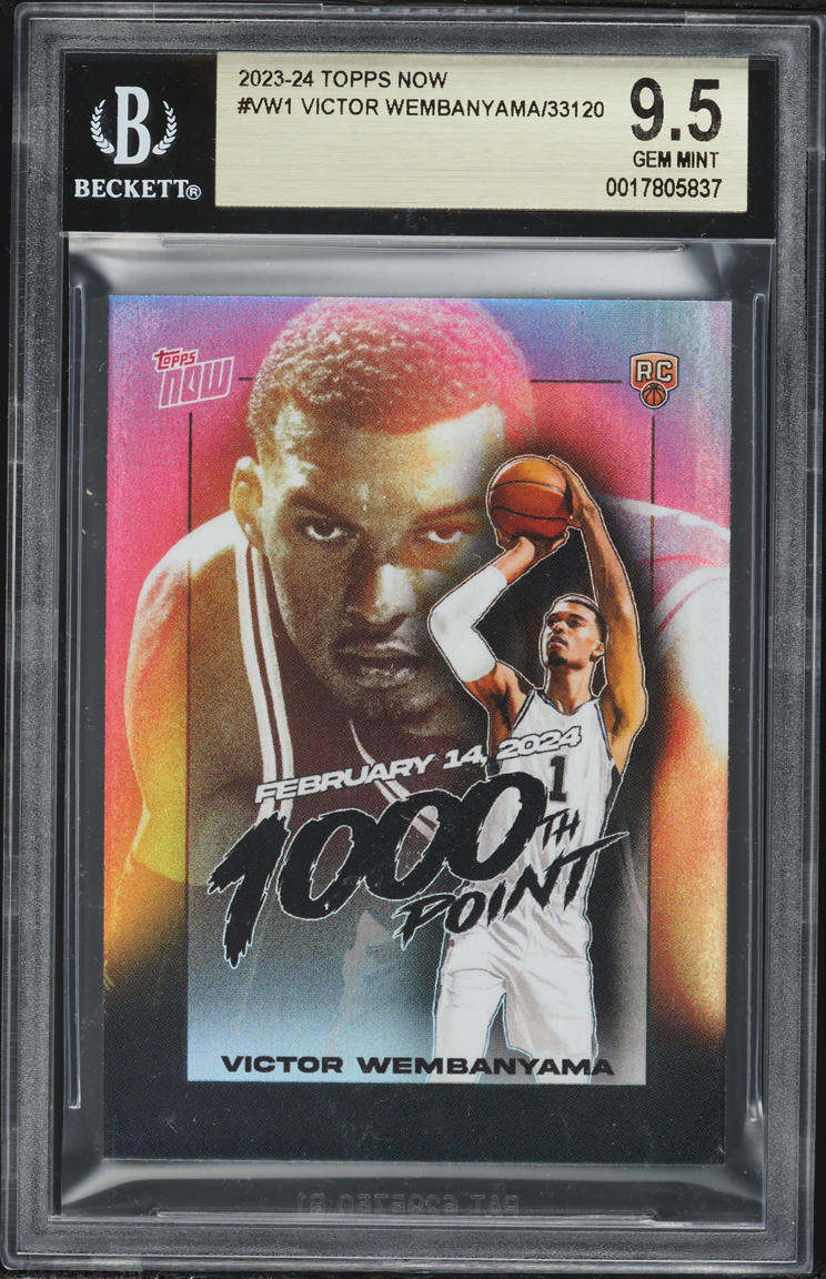 2023 Topps Now Victor Wembanyama ROOKIE #VW-1 BGS 9.5 GEM MINT