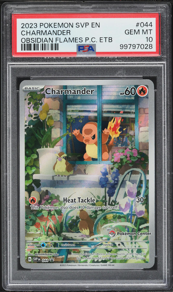 2023 Pokemon Scarlet & Violet Promo Obsidian Flames Center ETB Charmander #44 PSA 10 GEM MINT