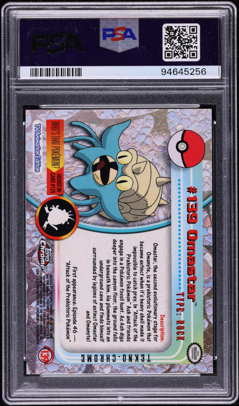 2000 Topps Chrome Pokemon Series 2 Tekno Omastar #139 PSA 10 GEM MINT