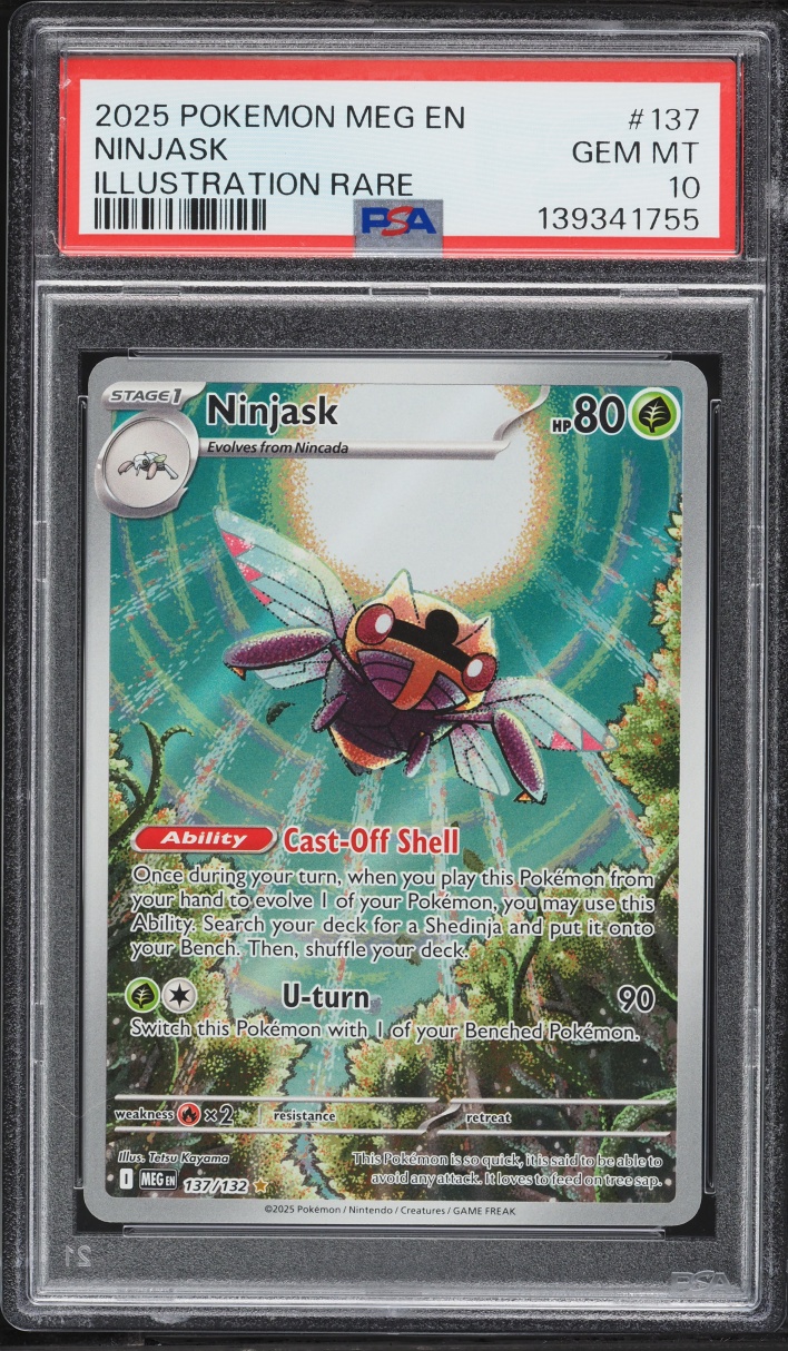 2025 Pokemon Mega Evolution IR Ninjask #137 PSA 10 GEM MINT
