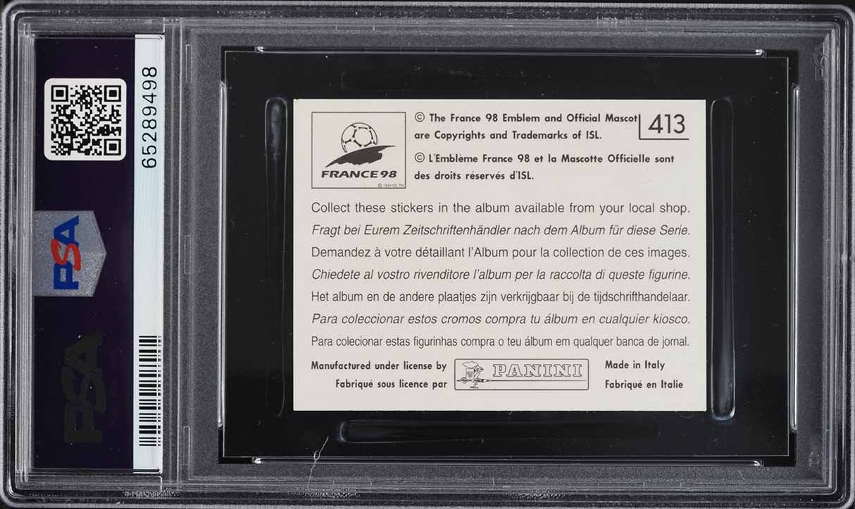 1998 Panini France '98 World Cup Stickers Dooley Claudio Reyna ROOKIE #413 PSA 7 NRMT