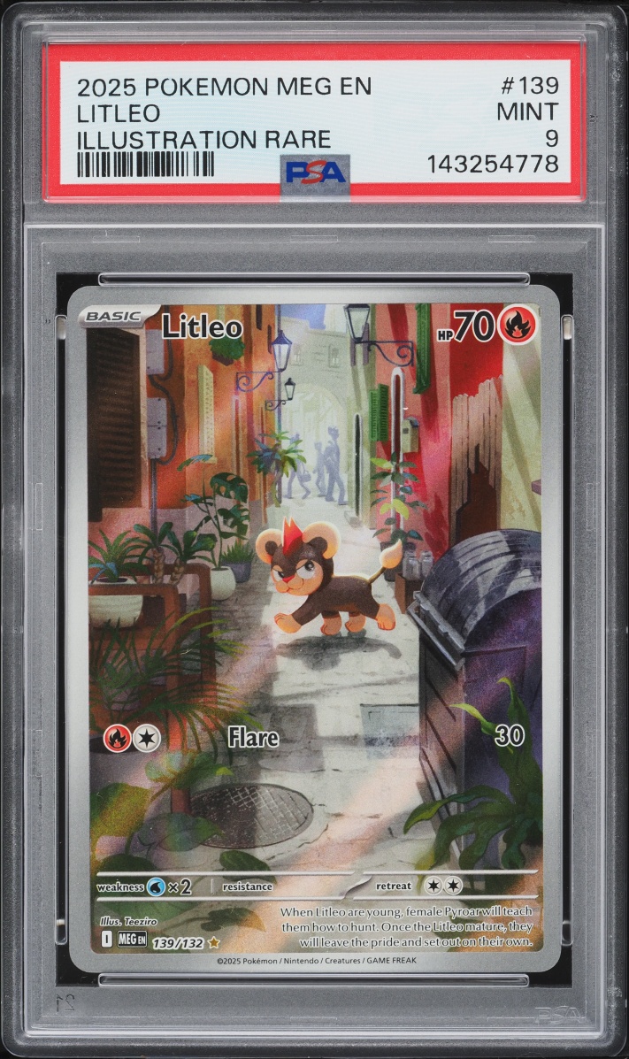 2025 Pokemon Mega Evolution IR Litleo #139 PSA 9 MINT