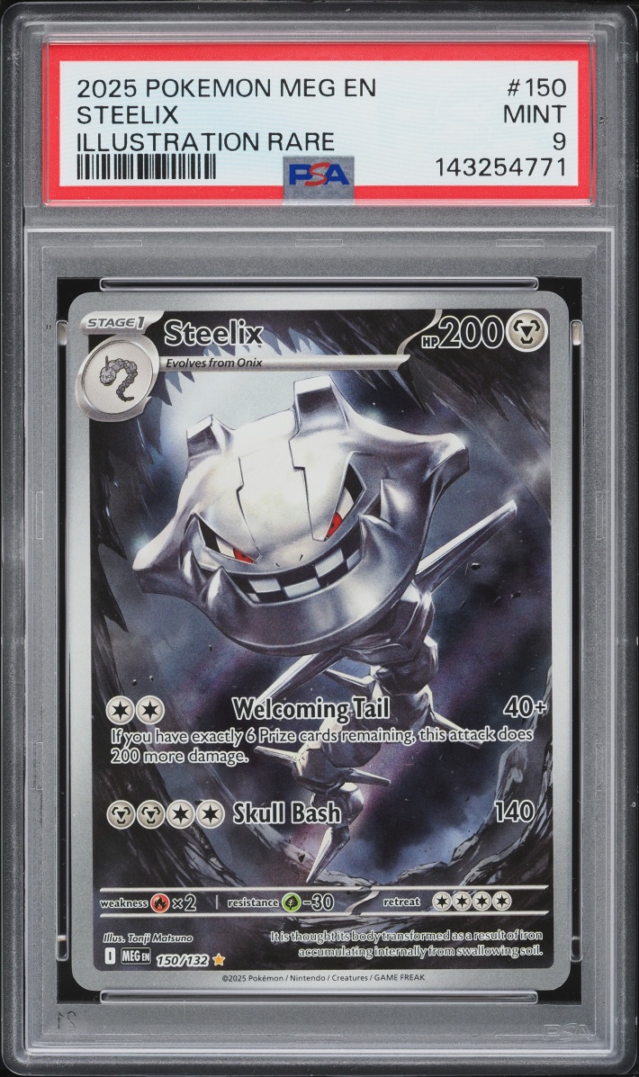 2025 Pokemon Mega Evolution IR Steelix #150 PSA 9 MINT