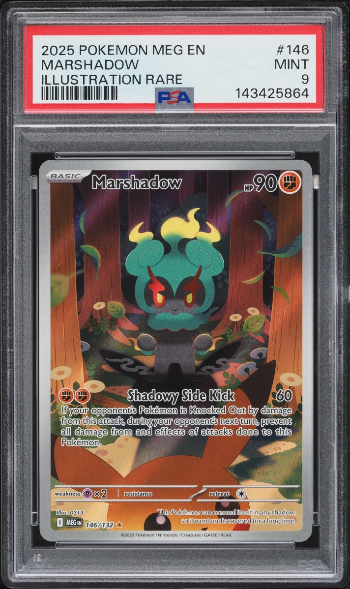 2025 Pokemon Mega Evolution IR Marshadow #146 PSA 9 MINT