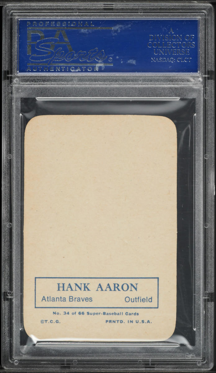 1969 Topps Super Hank Aaron #34 PSA 10 GEM MINT
