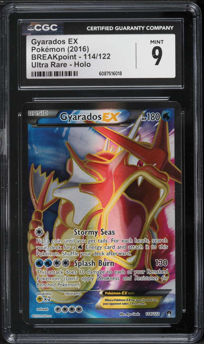 2016 Pokemon XY BREAKpoint Full Art Shiny Gyarados EX #114 CGC 9 MINT