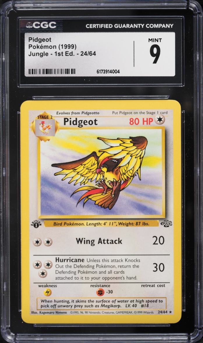 1999 #24 Pidgeot CGC 9 Pokemon Jungle 1st Edition