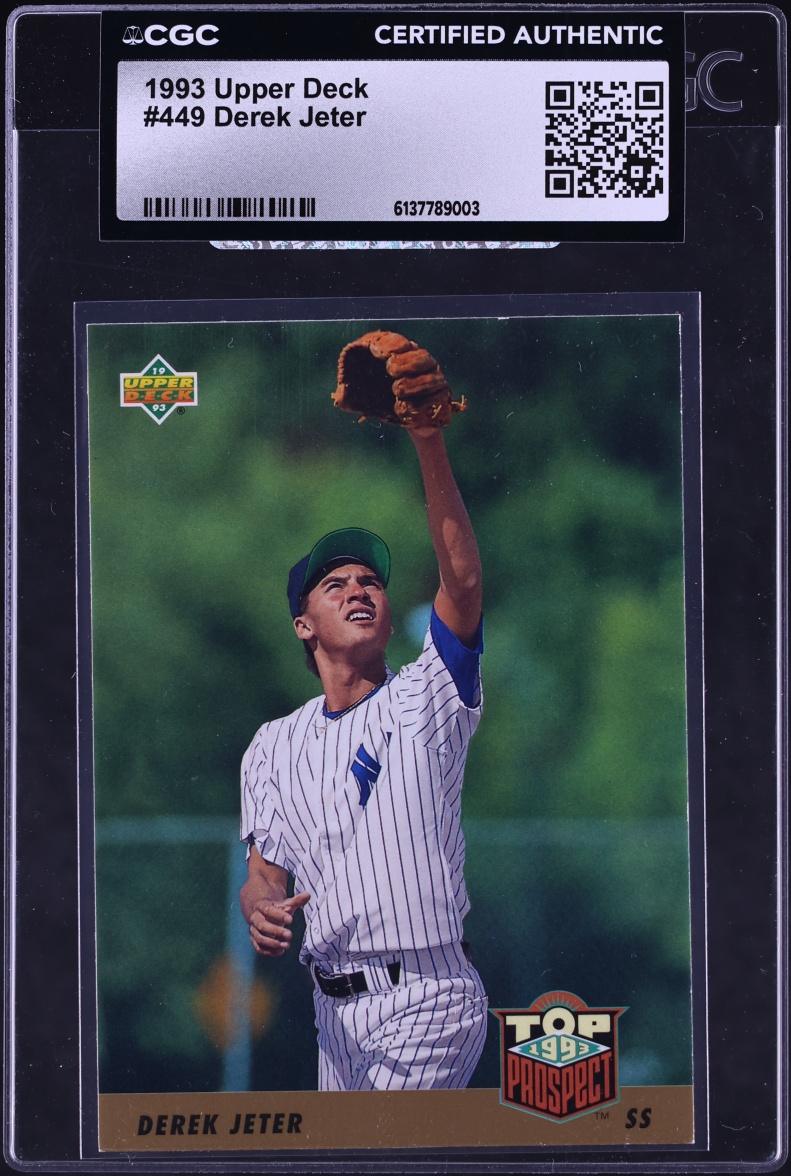 1993 Upper Deck Top Prospect Derek Jeter ROOKIE #449 CGC AUTH