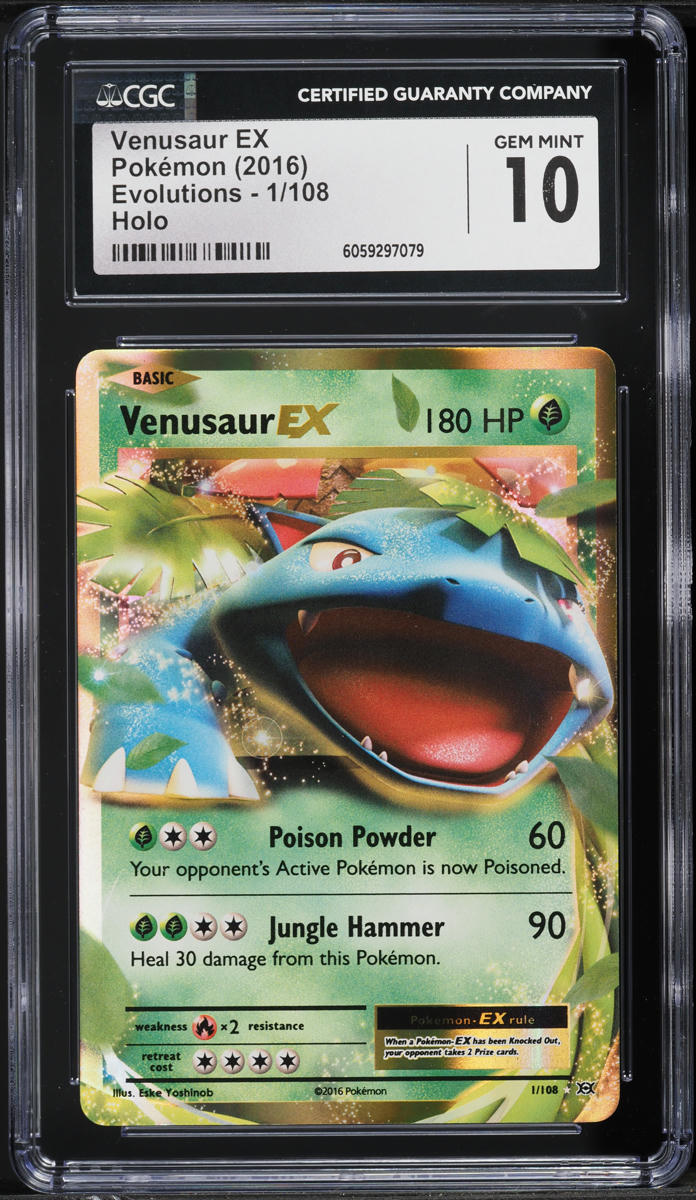 2016 Pokemon XY Evolutions Holo Venusaur EX #1 CGC 10 GEM MINT