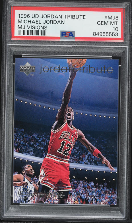 1996 Fleer Hardwood Leader Michael Jordan #123 PSA 9 MINT on