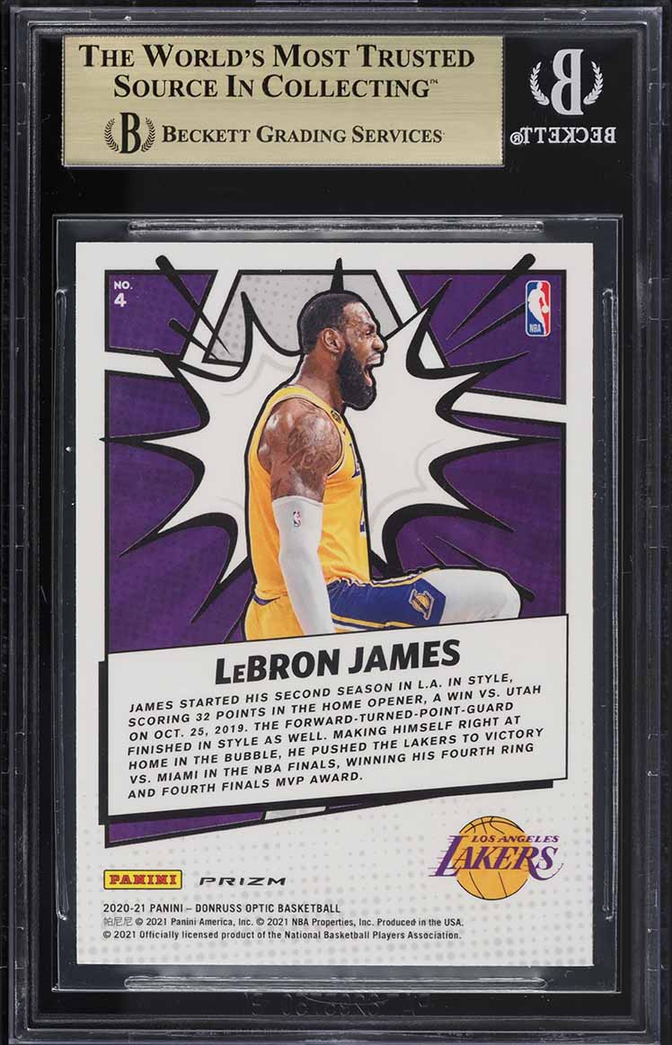 2020 Donruss Optic My House Purple LeBron James #4 BGS 9.5 GEM MINT