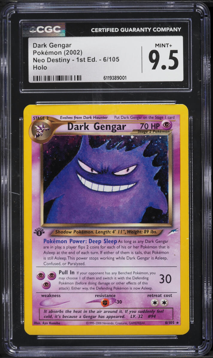 2002 Pokemon Neo Destiny 1st Edition Holo Dark Gengar #6 CGC 9.5 MINT+