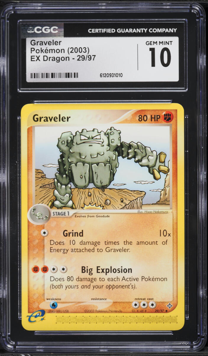2003 Pokemon EX Dragon Graveler #29 CGC 10 GEM MINT