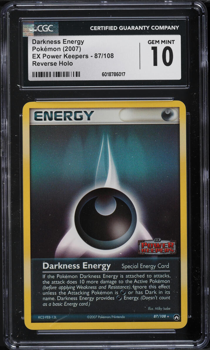 2007 Pokemon EX Power Keepers Reverse Holo Darkness Energy #87 CGC 10 GEM MINT