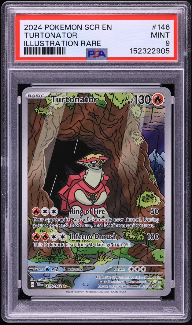 2024 Pokemon Scarlet & Violet Stellar Crown IR Turtonator #146 PSA 9 MINT