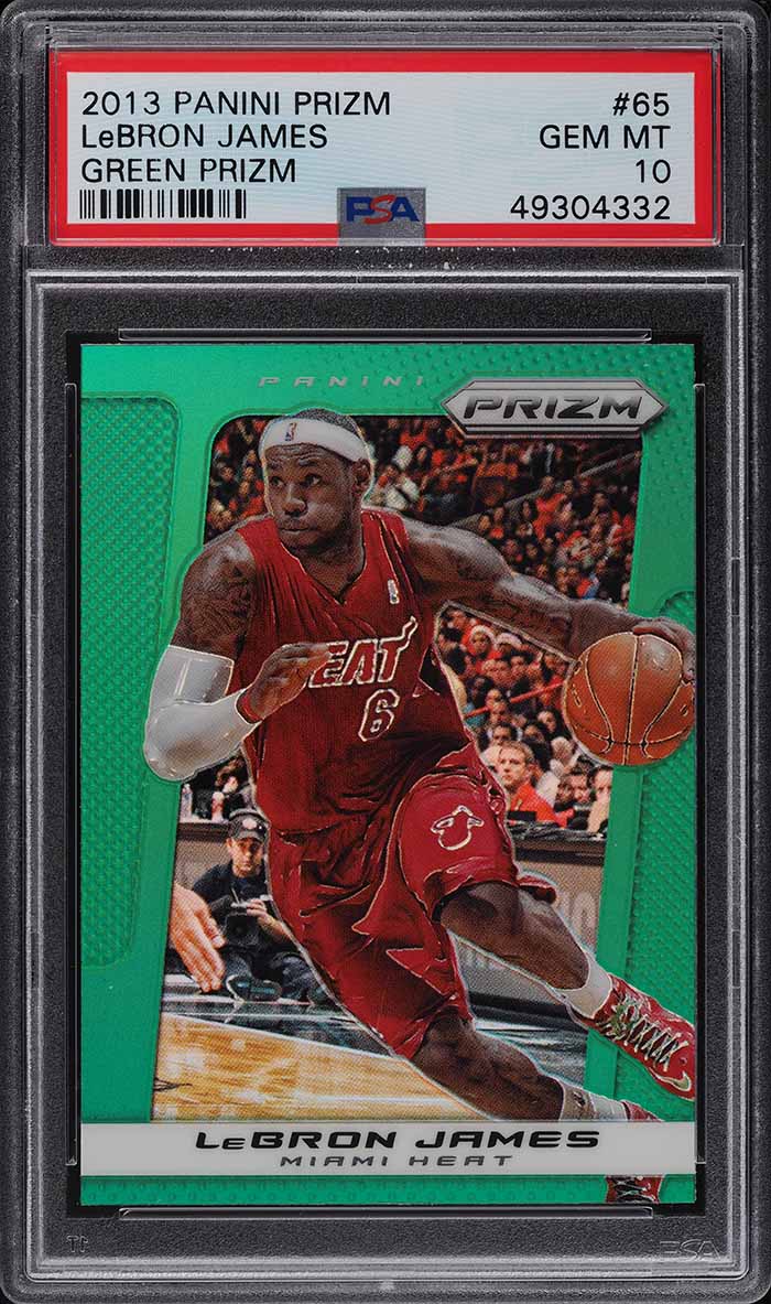 2013 Panini Prizm Green LeBron James #65 PSA 10 GEM MINT - Photo 1