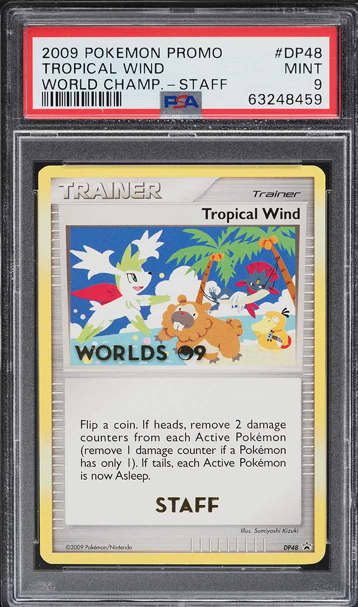 2009 Pokemon DP World Championships Promo Staff Tropical Wind #DP48 PSA 9 MINT