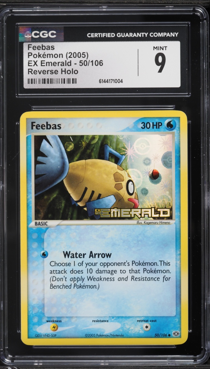 2005 Pokemon EX Emerald Reverse Holo Feebas #50 CGC 9 MINT