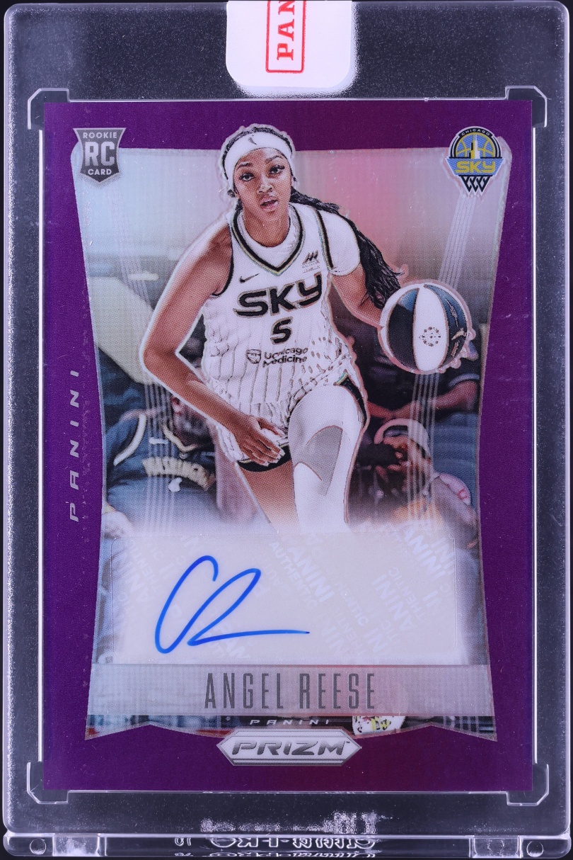2024 Panini Prizm WNBA Throwback Signatures Purple Angel Reese ROOKIE AUTO /49 #TB-AR