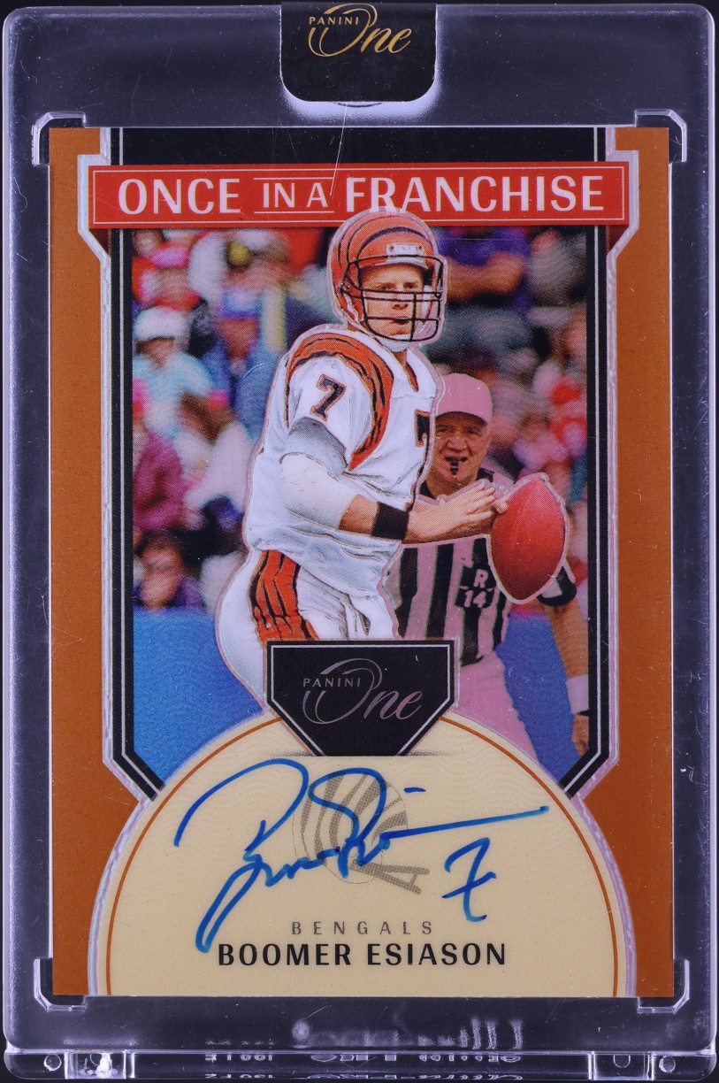 2024 Panini One Once In A Franchise Bronze Prizm Boomer Esiason AUTO 1/20 #338