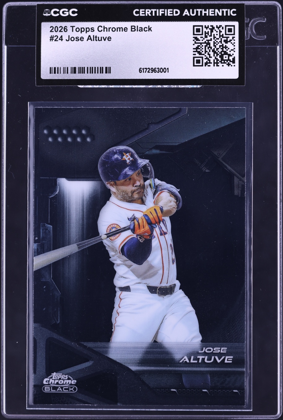 2026 Topps Chrome Black Jose Altuve #24 CGC AUTH