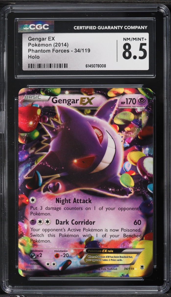2014 Pokemon XY Phantom Forces Holo Gengar EX #34 CGC 8.5 NM-MT+