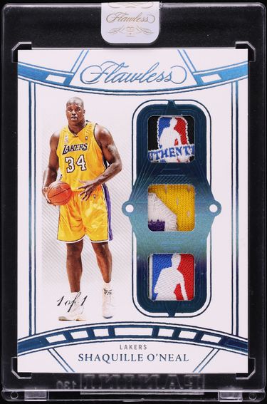 2023 Panini Flawless Mastercraft Platinum Shaquille O'Neal LOGOMAN TAG PATCH 1/1 #MAS-SON