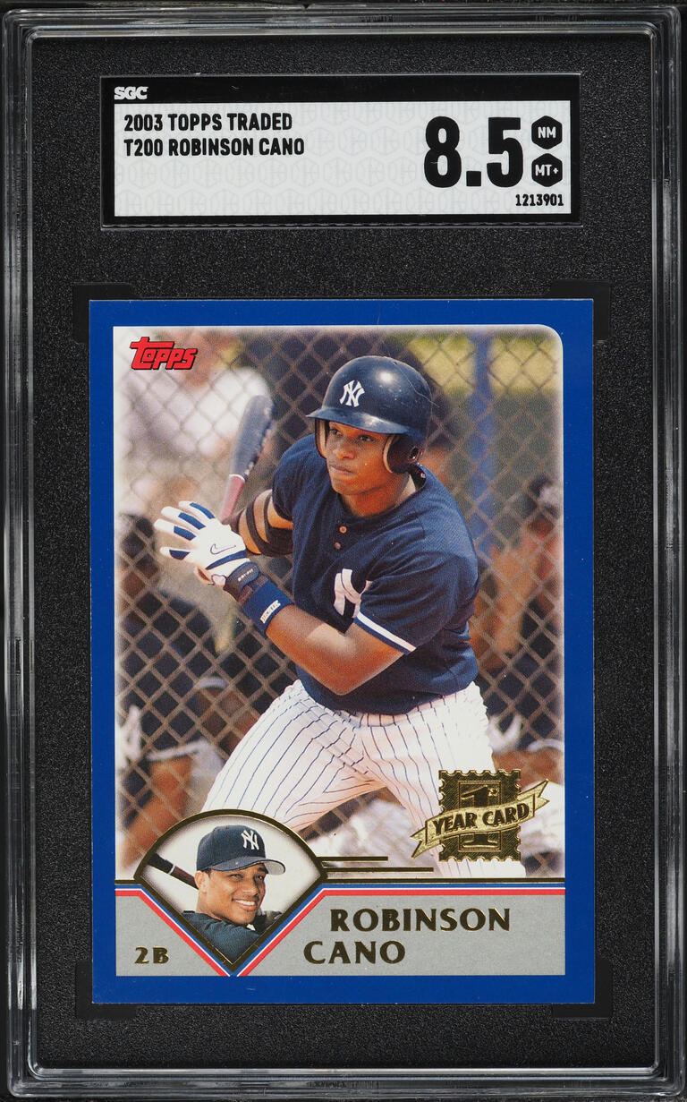 2003 Topps Traded Robinson Cano ROOKIE #T200 SGC 8.5 NM-MT+