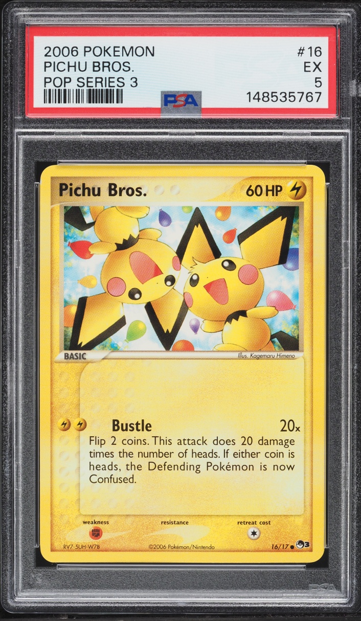 2006 Pokemon POP Series 3 Pichu Bros #16 PSA 5 EX