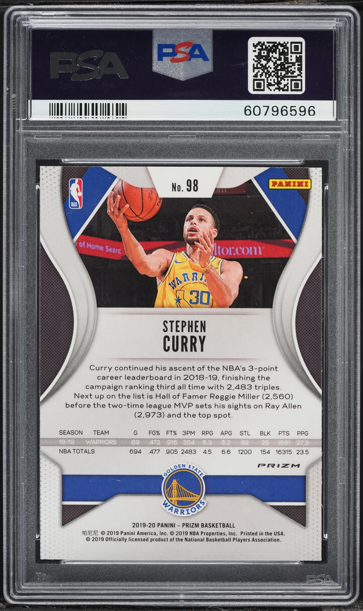 2019 Panini Prizm Red White Blue Stephen Curry #98 PSA 10 GEM MINT