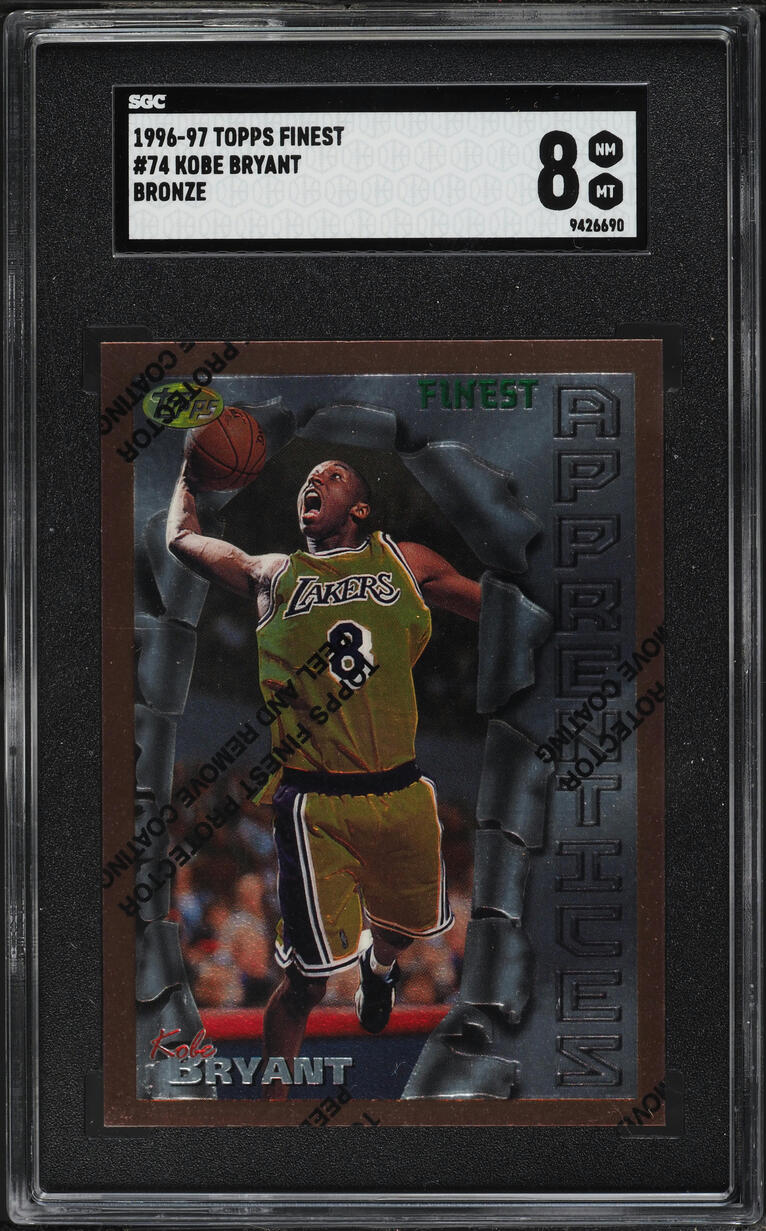 1996 Finest Bronze w/ Coating Kobe Bryant ROOKIE #74 SGC 8 NM-MT