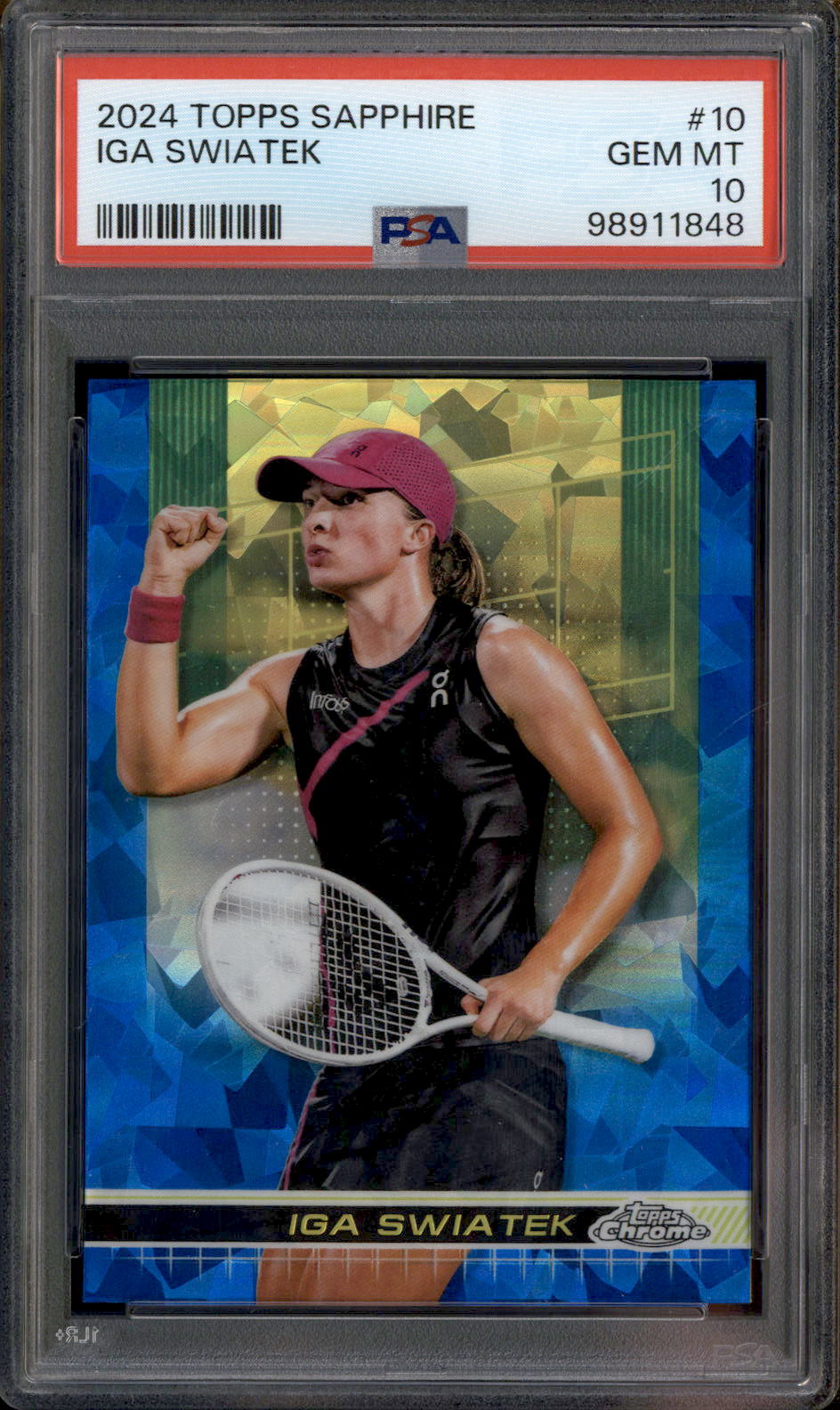 2024 Topps Chrome Sapphire 10 Iga Swiatek PSA 10 on Fanatics Collect