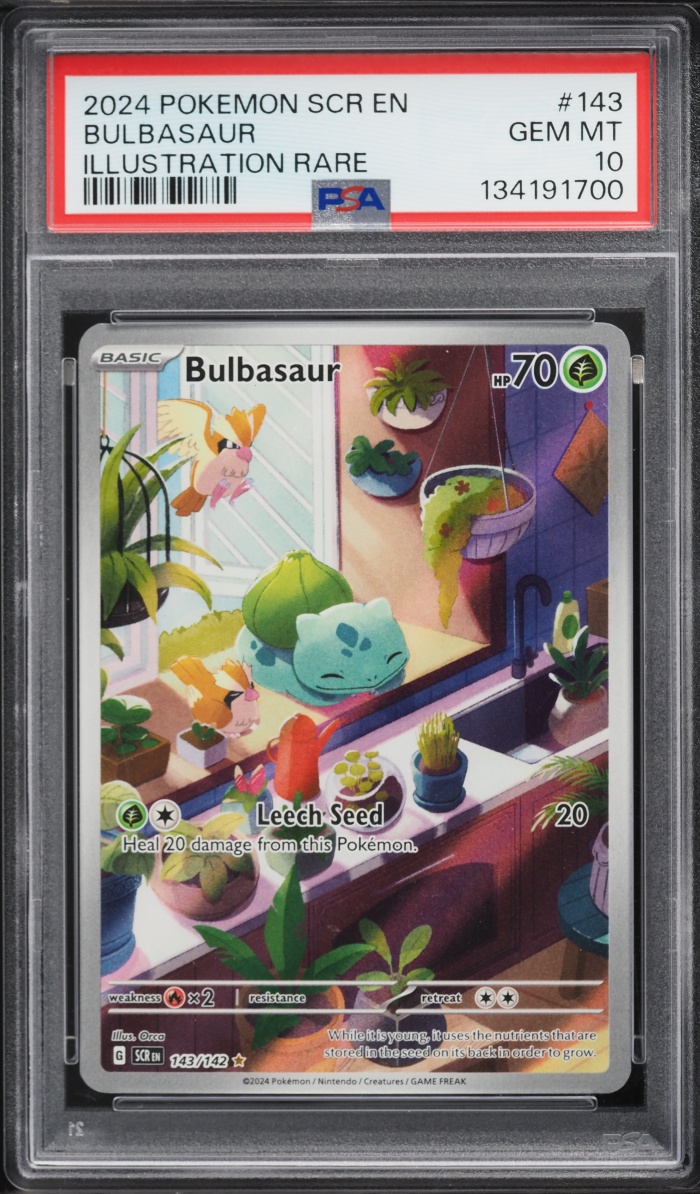 2024 Pokemon Scarlet & Violet Stellar Crown IR Bulbasaur #143 PSA 10 GEM MINT