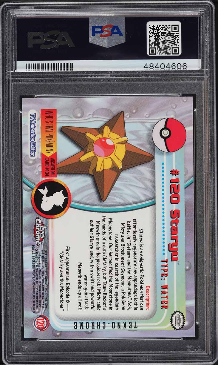 2000 Pokemon Topps Chrome Series 2 Tekno Staryu #120 PSA 10 GEM MINT