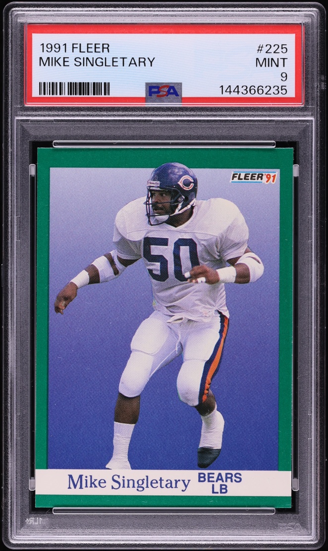 1991 Fleer Football Mike Singletary #225 PSA 9 MINT