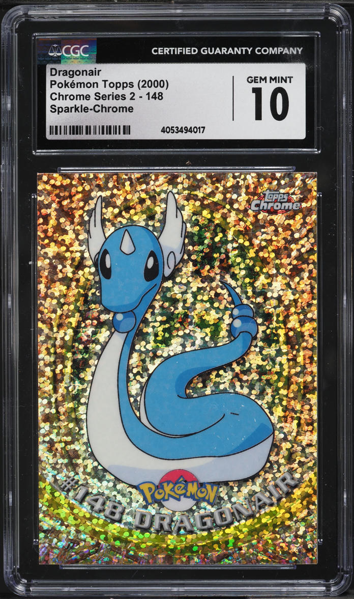 2000 Topps Chrome Pokemon Series 2 Sparkle Dragonair #148 CGC 10 GEM MINT