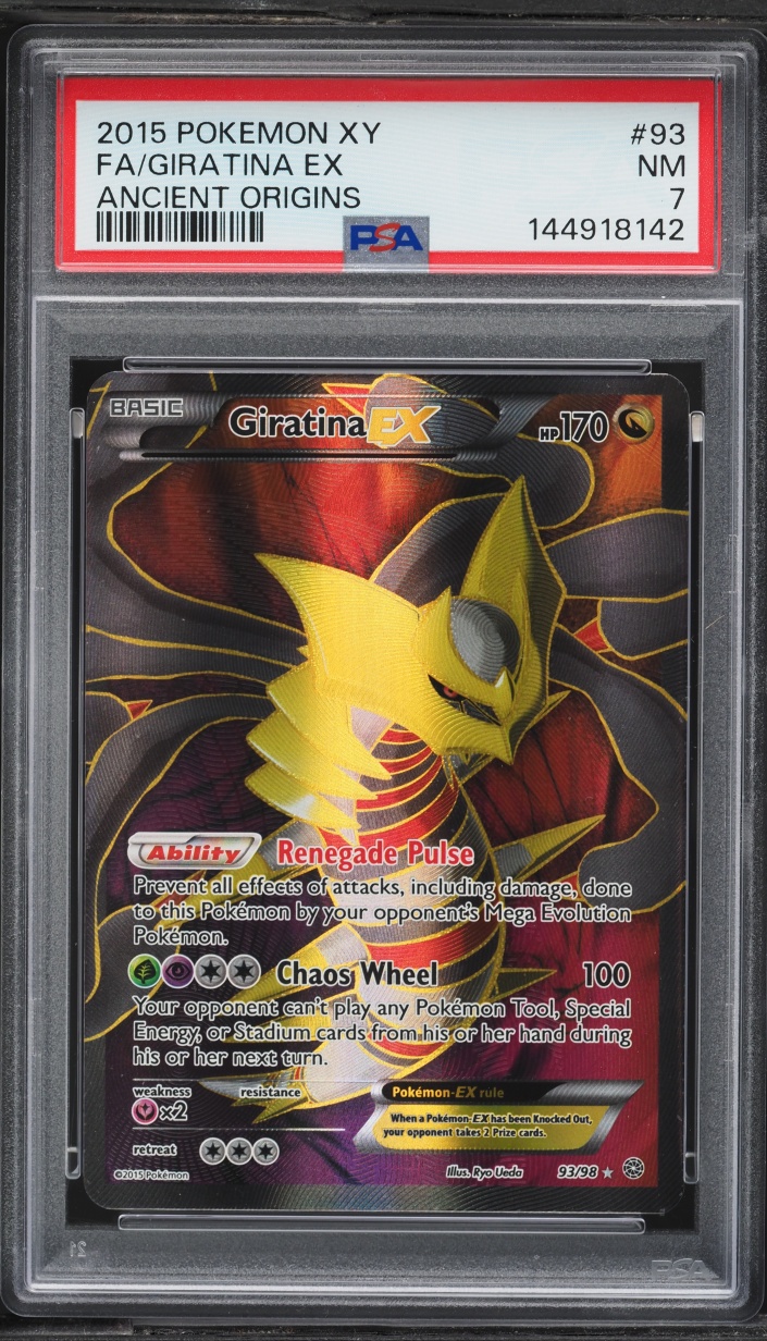 2015 Pokemon XY Ancient Origins Full Art Giratina EX #93 PSA 7 NRMT